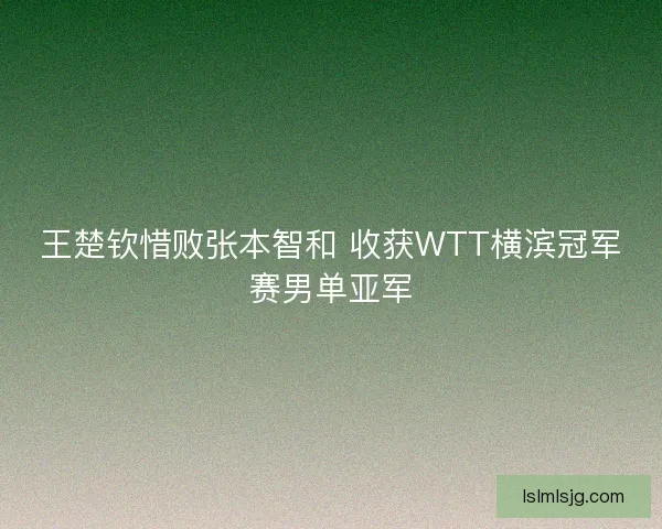 王楚钦惜败张本智和 收获WTT横滨冠军赛男单亚军